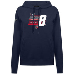 NHL Alexander Ovechkin Washington Capitals Levelwear Women's NHL All-Time Leading Goal Scorer Milestone Stripes Name & Number Adorn Pullover Hoodie - Navy