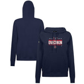 NHL Alexander Ovechkin Washington Capitals Levelwear Women's NHL All-Time Leading Goal Scorer Milestone Stripes Name & Number Adorn Pullover Hoodie - Navy