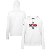 NHL Alexander Ovechkin Washington Capitals Levelwear Women's NHL All-Time Leading Goal Scorer Milestone Stripes Name & Number Adorn Pullover Hoodie - White
