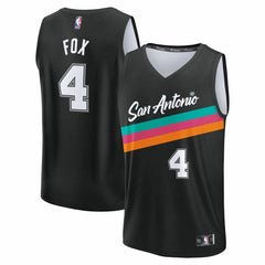 NBA De'Aaron Fox San Antonio Spurs 2025/26 City Edition Fast Break Jersey - Black