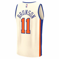 NBA Jalen Brunson New York Knicks 2025/26 City Edition Fast Break Jersey - Cream