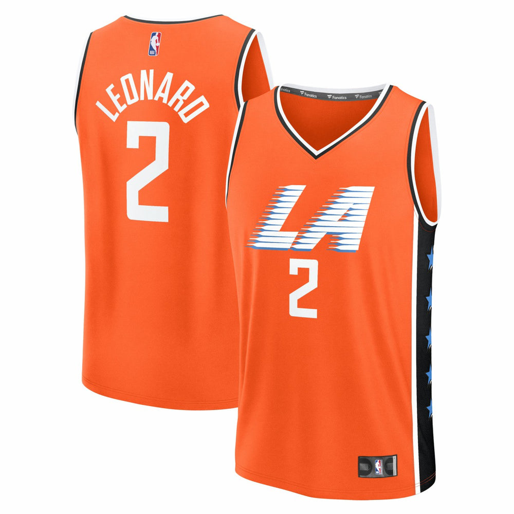 NBA Kawhi Leonard LA Clippers 2025/26 City Edition Fast Break Jersey - Orange