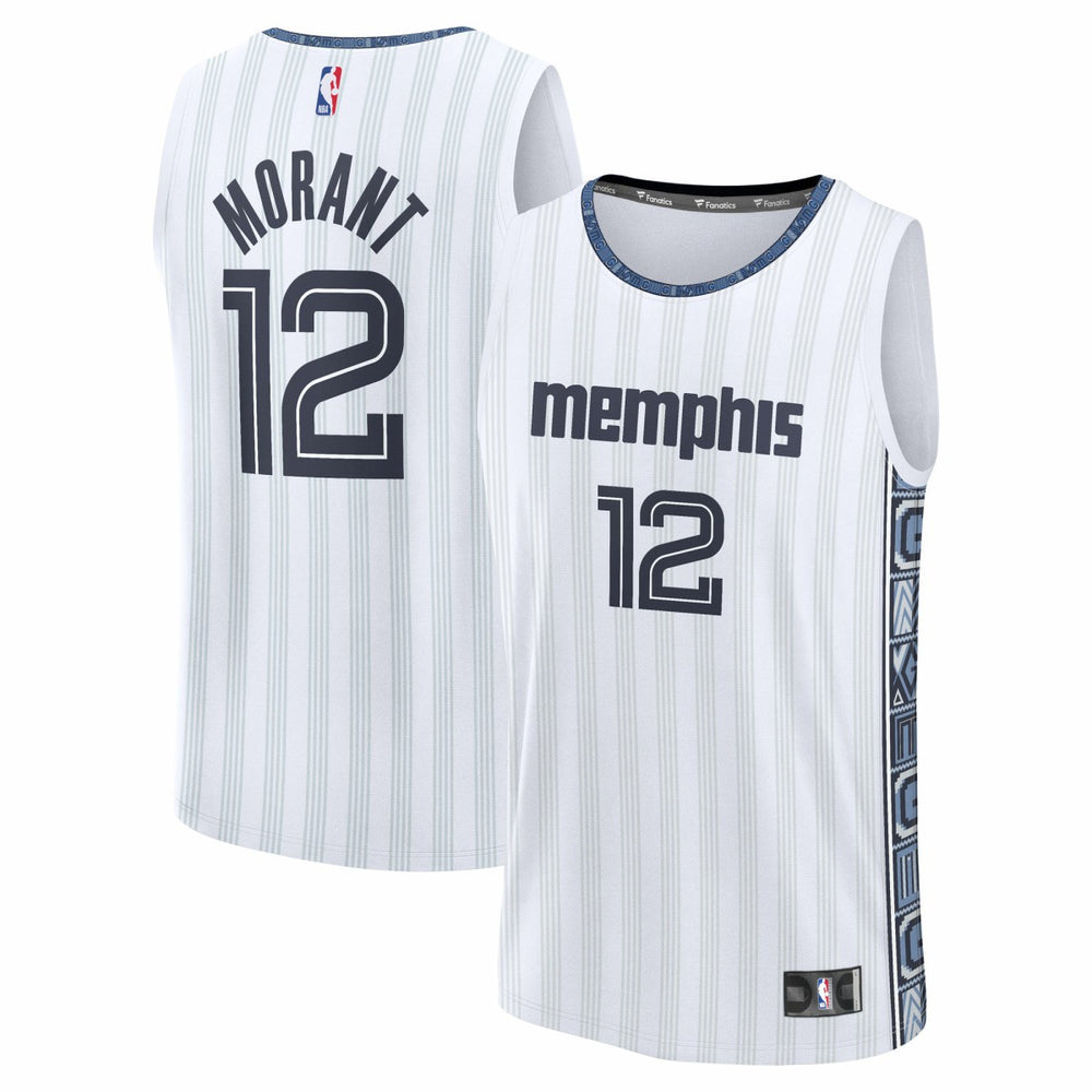 NBA Ja Morant Memphis Grizzlies Youth 2025/26 City Edition Fast Break Jersey - White