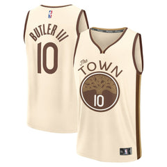 NBA Jimmy Butler III Golden State Warriors Youth 2025/26 City Edition Fast Break Jersey sale - Tan