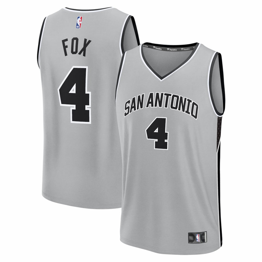 NBA De'Aaron Fox San Antonio Spurs Fast Break Jersey - Statement Edition - Silver