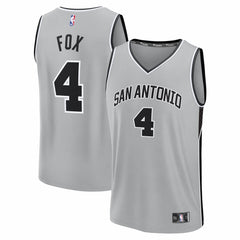 NBA De'Aaron Fox San Antonio Spurs Fast Break Jersey - Statement Edition - Silver