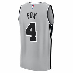 NBA De'Aaron Fox San Antonio Spurs Fast Break Jersey - Statement Edition - Silver