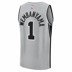 NBA Victor Wembanyama San Antonio Spurs Fast Break Jersey - Statement Edition - Silver