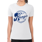 Texas Rangers G-III 4Her by Carl Banks Women's Super-Slim Fit Lightweight Distressed Baseball Team T-Shirt - White T-shirts