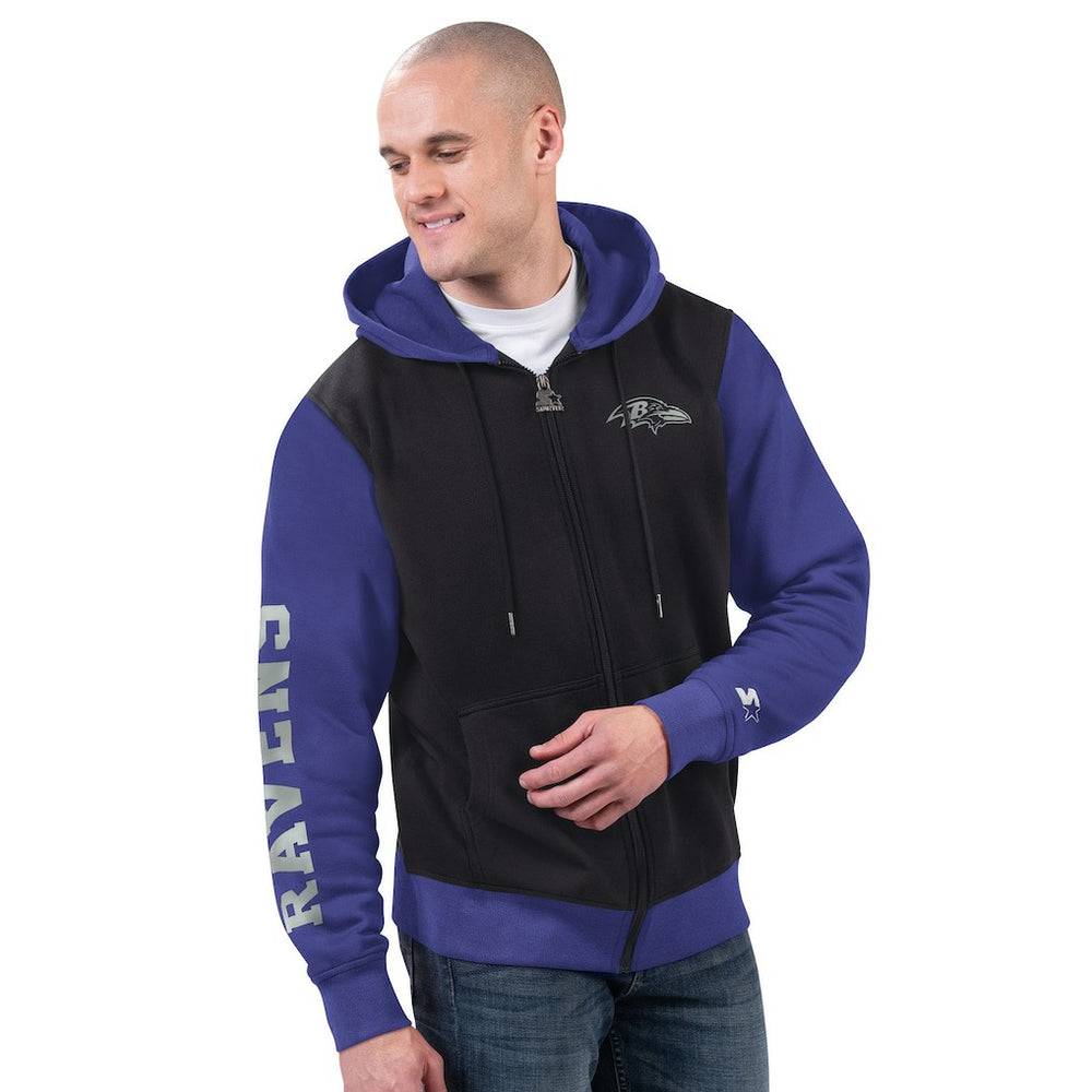Baltimore Ravens Starter Thursday Night Gridiron Full-Zip Hoodie Black/Purple