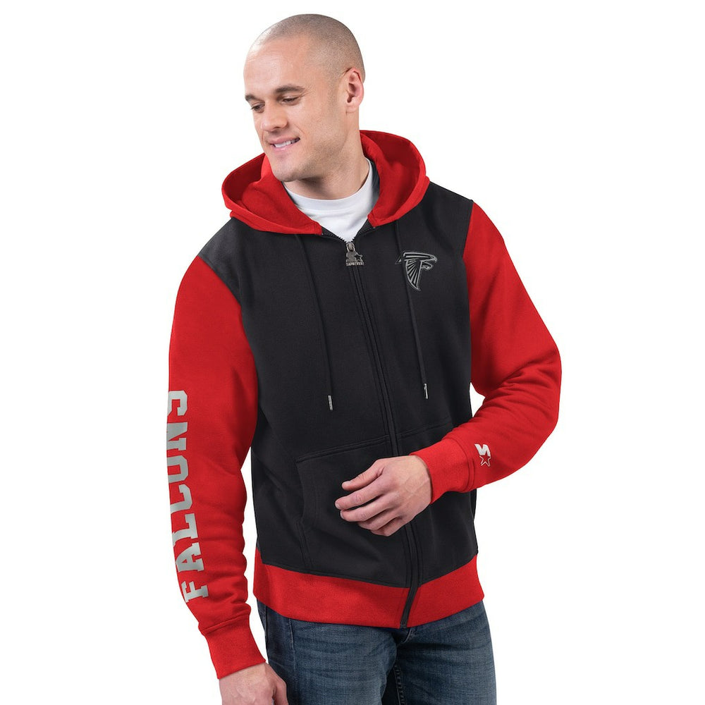 Atlanta Falcons Starter Thursday Night Gridiron Full-Zip Hoodie Black/Red