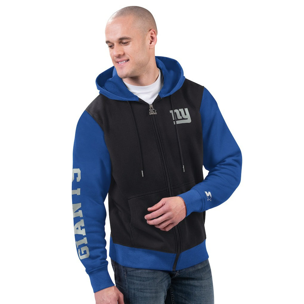 New York Giants Starter Thursday Night Gridiron Full-Zip Hoodie Black/Royal