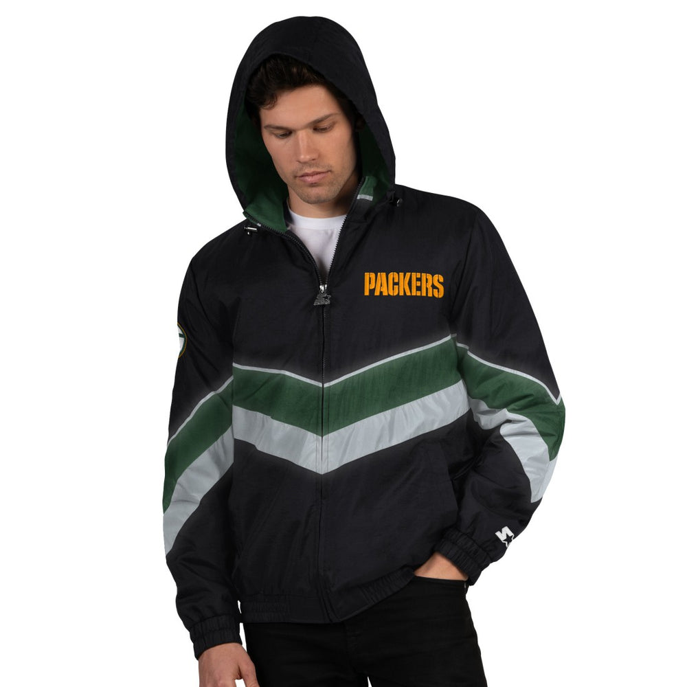 Green Bay Packers Starter Thursday Night Gridiron Full-Zip Jacket Black/Green