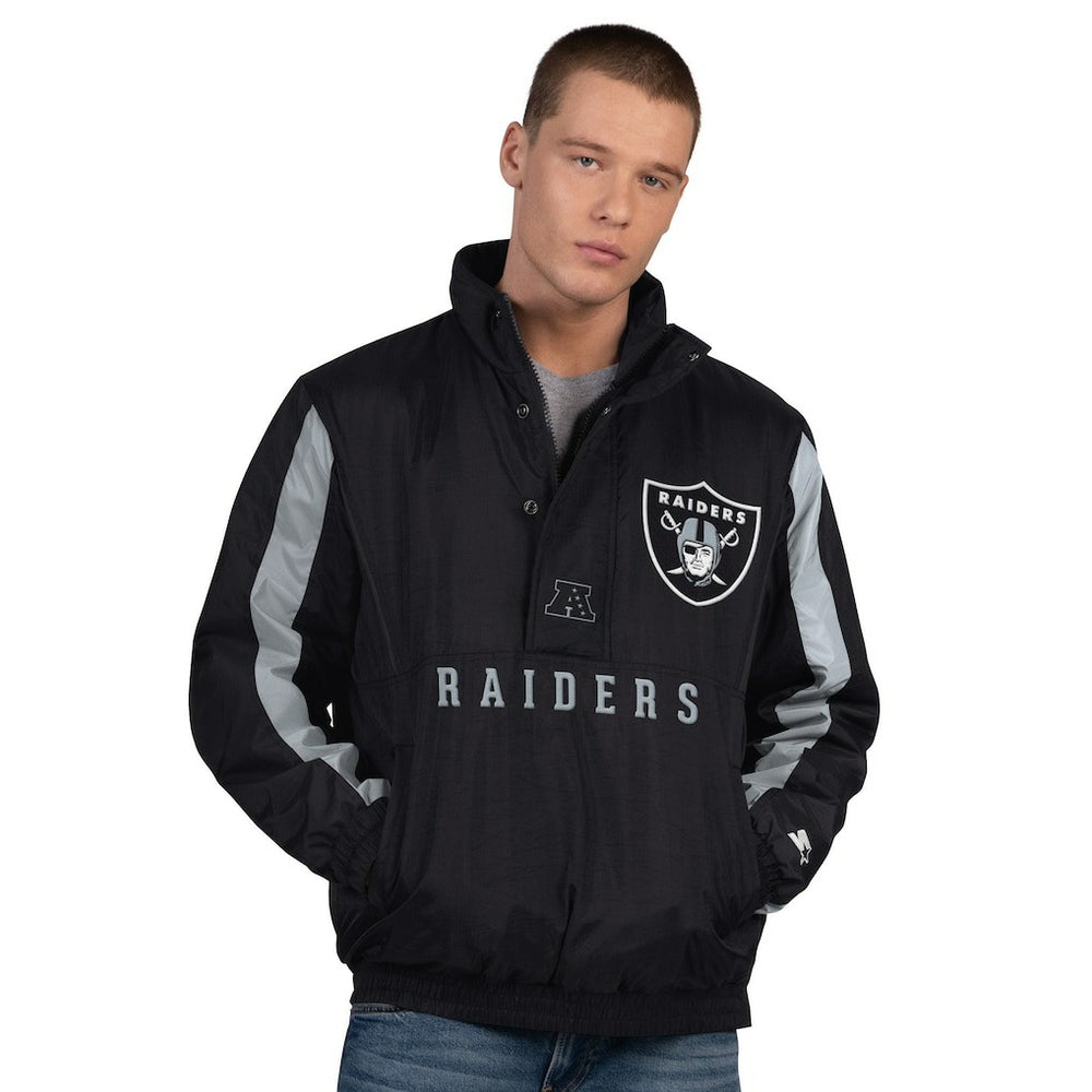 Las Vegas Raiders Starter Thursday Night Gridiron Half-Zip Jacket Black