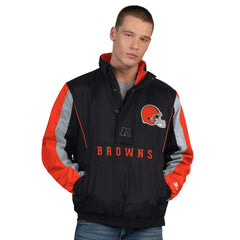 Cleveland Browns Starter Thursday Night Gridiron Half-Zip Jacket Black