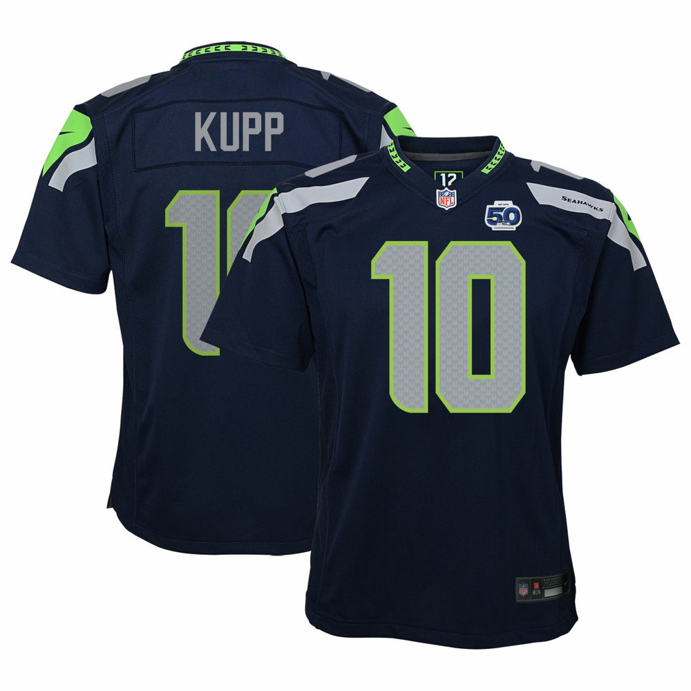 NFL Cooper Kupp Seattle Seahawks Youth 50th Season Game Jersey - College Navy