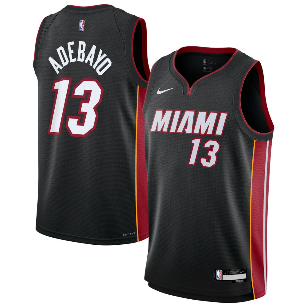 NBA Bam Adebayo Miami Heat Youth Swingman Jersey - Icon Edition - Black