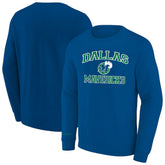 Dallas Mavericks Hardwood Classics Big & Tall Crewneck Sweatshirt Heather Blue