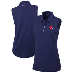 Boston Red Sox Columbia Women's Tend The Ball Sleeveless Polo - Navy