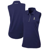 Los Angeles Angels Columbia Women's Tend The Ball Sleeveless Polo - Navy