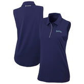 Seattle Mariners Columbia Women's Tend The Ball Sleeveless Polo - Navy