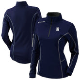 Detroit Tigers Columbia Shotgun Quarter-Zip Top - Navy Tops
