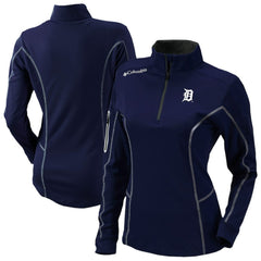 Detroit Tigers Columbia Shotgun Quarter-Zip Top - Navy Tops