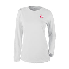 Cincinnati Reds Columbia Shotgun Long Sleeve T-Shirt - White T-shirts