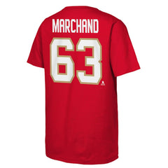 NHL Brad Marchand Florida Panthers Youth Player Name & Number T-Shirt - Red