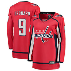 NHL Ryan Leonard Washington Capitals Fanatics Women's Home Breakaway Player Jersey - Red