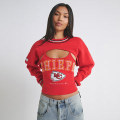 Kansas City Chiefs Off Season Women's Fleece Shrug Cami Red