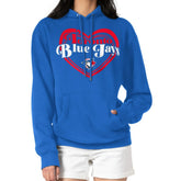Toronto Blue Jays G-III 4Her by Carl Banks Women's Double Heart Fleece Pullover Hoodie - Royal Hoodies
