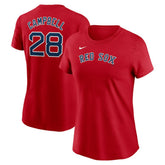 Kristian Campbell Boston Red Sox Nike Women's Cooperstown Collection Fuse Name & Number T-Shirt - Red T-shirts