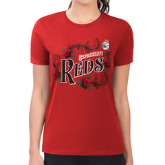 Cincinnati Reds G-III 4Her by Carl Banks Women's Super-Slim Fit Lightweight Retro Roses T-Shirt - Red T-shirts