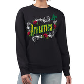 Athletics G-III 4Her by Carl Banks Women's Retro Roses Fleece Pullover Sweatshirt - Black Pullover