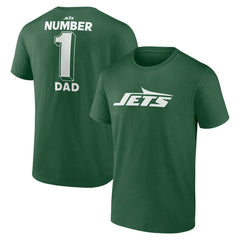 New York Jets #1 Dad Jersey T-Shirt Green