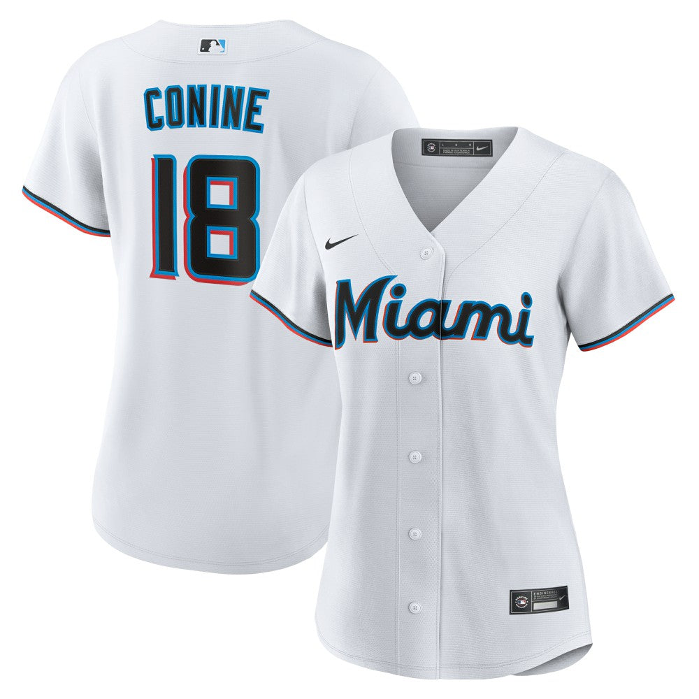 Griffin Conine Miami Marlins Nike Women's Home Replica Jersey - White Jerseys