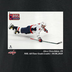 NHL Alexander Ovechkin Washington Capitals NHL All-Time Goals Leader T-Shirt - Black