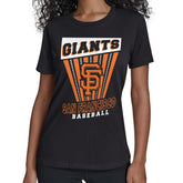 San Francisco Giants Starter Women's Poster Print T-Shirt - Black T-shirts