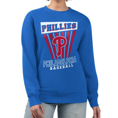 Philadelphia Phillies Starter Women's Poster Print Pullover Sweatshirt - Royal Pullover