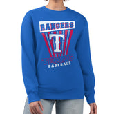 Texas Rangers Starter Women's Poster Print Pullover Sweatshirt - Royal Pullover
