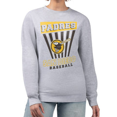 San Diego Padres Starter Women's Poster Print Pullover Sweatshirt - Gray Pullover
