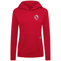 Los Angeles Angels Levelwear Women's Cooperstown Collection Relay Core Logo Pullover Hoodie - Red Hoodies