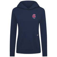 Atlanta Braves Levelwear Women's Cooperstown Collection Relay Core Logo Pullover Hoodie - Navy Hoodies