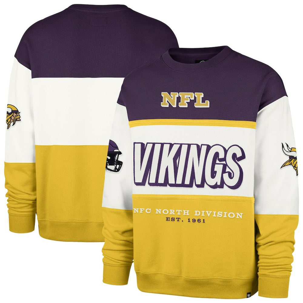 Minnesota Vikings '47 Breeze Maximalist Sweatshirt Purple/Gold