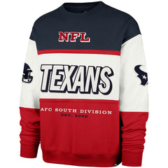 Houston Texans '47 Breeze Maximalist Sweatshirt Navy/Red