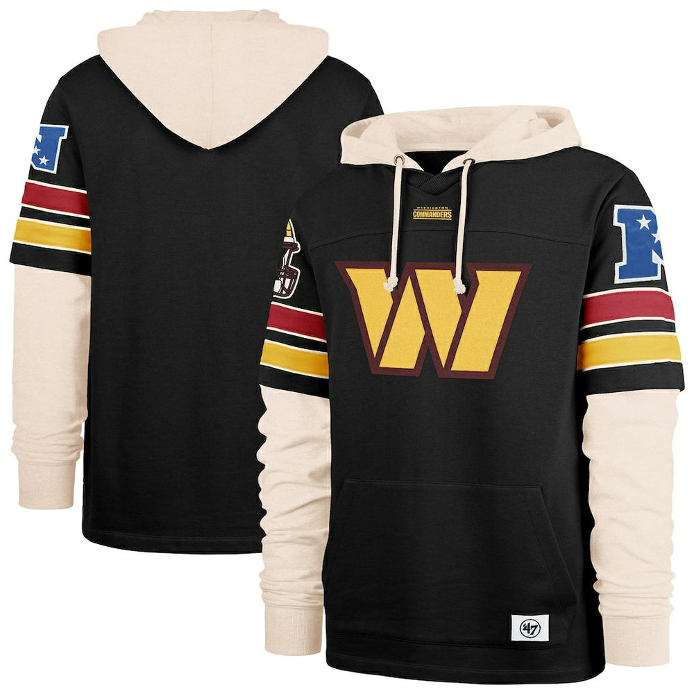 Washington Commanders '47 Split Zone Cornerback Duo Hoodie Black