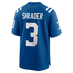 NFL Spencer Shrader Indianapolis Colts Team Game Jersey - Royal