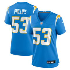 NFL Del'Shawn Phillips Los Angeles Chargers Women's Team Game Jersey - Powder Blue