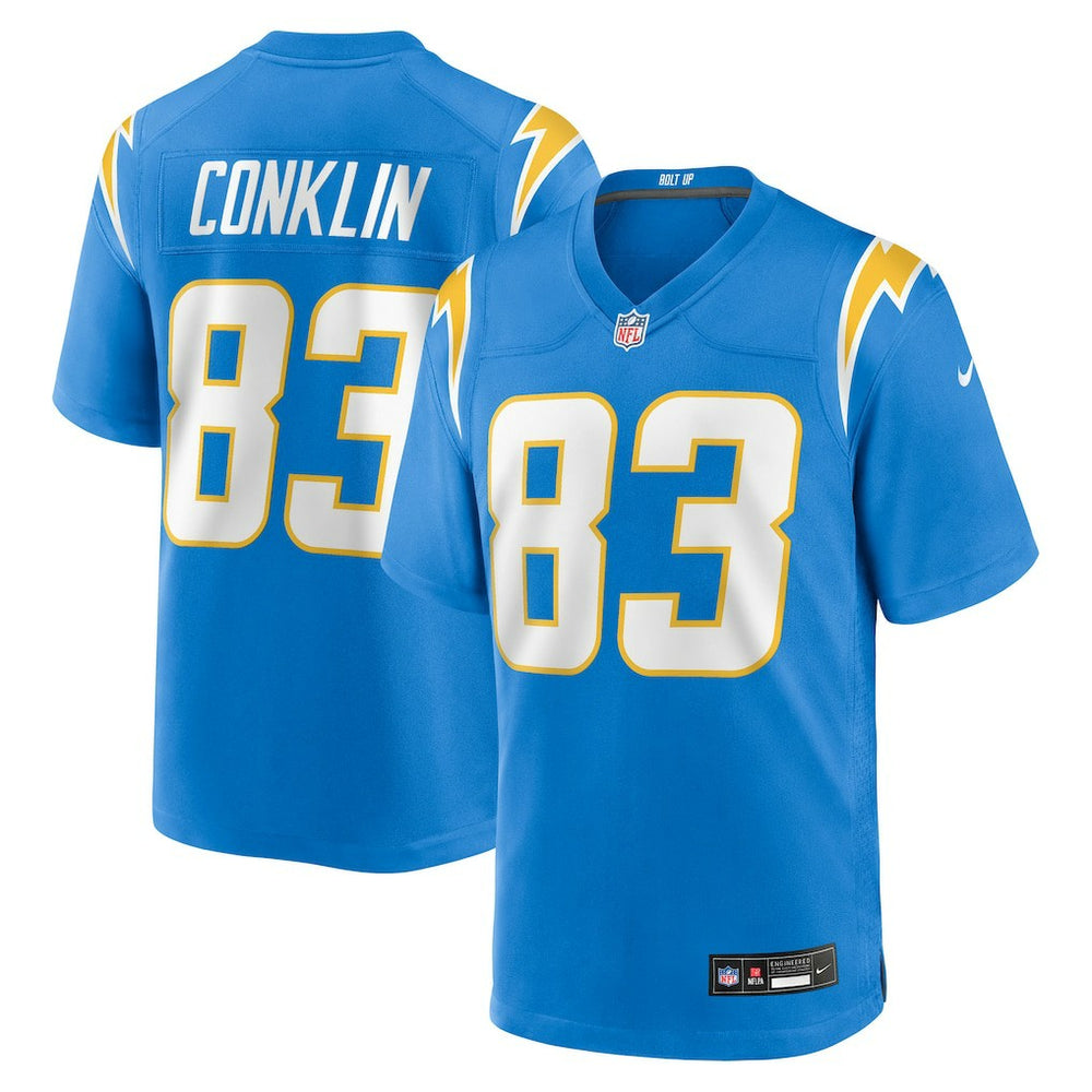 NFL Tyler Conklin Los Angeles Chargers Team Game Jersey - Powder Blue